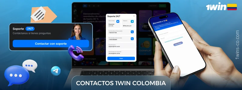 El equipo de soporte de 1Win Colombia está disponible 24/7 para ayudar a través de canales de comunicación amigables